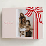 "ribbon wrapped" - Holiday Cards in Poinsettia by Angela Marzuki - Folded Card