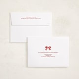 "ribbon wrapped" - Holiday Cards in Poinsettia by Angela Marzuki - FREE Recipient Addressing