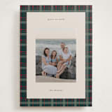 "Plaid Peace" - Holiday Cards in Wreath by Makewells - Front