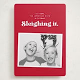 "Sleighing It" - Holiday Cards in Santa by Corinne Malesic - Front