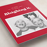 "Sleighing It" - Holiday Cards in Santa by Corinne Malesic - Detail