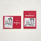 "Sleighing It" - Holiday Cards in Santa by Corinne Malesic - Photo Orientation Options