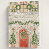 "A House" - Holiday Cards in Ivory by Petra Kern - Folded Card
