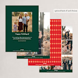 "House News" - Holiday Cards in Evergreen by Amy Kross - Back of Card Options