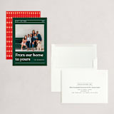 "House News" - Holiday Cards in Evergreen by Amy Kross - Assembled
