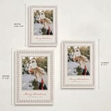 "Scallop Trim" - Holiday Cards in Wreath by letterfix - Formats Available