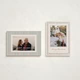 "Scallop Trim" - Holiday Cards in Wreath by letterfix - Photo Orientation Options
