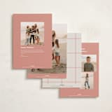 "Sketched Florals" - Holiday Cards in Berry by Griffinbell Paper Co. - Back of Card Options