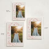 "Sketched Florals" - Holiday Cards in Berry by Griffinbell Paper Co. - Formats Available