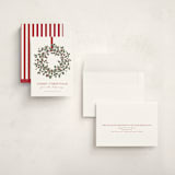 "Classic Wreath" - Holiday Cards in Holly by Kacey Kendrick Wagner - Assembled