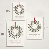 "Classic Wreath" - Holiday Cards in Holly by Kacey Kendrick Wagner - Formats Available