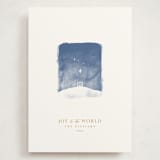 "Tiny Nativity" - Holiday Cards in Linen by Robert and Stella - Front