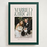 "Married & Bright" - Holiday Cards in Spruce by Ekko Studio - Front