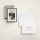 "Married & Bright" - Holiday Cards in Spruce by Ekko Studio - Assembled