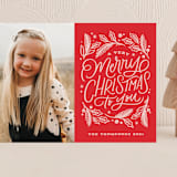 "Very Merry Christmas To You" - Holiday Cards in Cranberry by Kristen Smith - Front