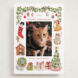 "Meowy Christmas" - Holiday Cards in Pine by Sarah Knight - Front