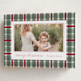 "Traditional Plaid" - Holiday Cards in Wreath by Baumbirdy - Folded Card