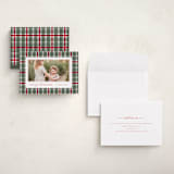 "Traditional Plaid" - Holiday Cards in Wreath by Baumbirdy - Assembled