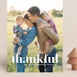 "Thankful Simple" - Holiday Cards in Snow by Stacie Stankos - Front