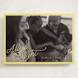 "All is Bright!" - Holiday Cards in Shine Star by Pati Cascino - Front