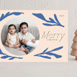 "Leaf" - Holiday Cards in Blue Jay by Meg Gleason - Front