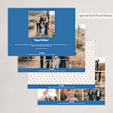 "Leaf" - Holiday Cards in Blue Jay by Meg Gleason - Back of Card Options