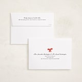 "Robin" - Holiday Cards in Cherry by Pati Cascino - FREE Recipient Addressing