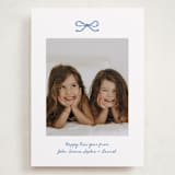 "Mini Bow" - Holiday Cards in Blue Spruce by Kelly Watkins - Front