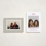 "Mini Bow" - Holiday Cards in Candied Apple by Kelly Watkins - Photo Orientation Options