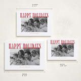 "Happy Holidays!" - Holiday Cards in Candy Cane by Wildfield Paper Co - Formats Available