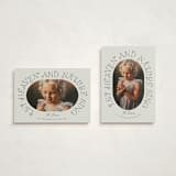 "Flora" - Holiday Cards in Mint by Brynne Foster - Photo Orientation Options