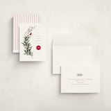 "Cardinal" - Holiday Cards in Holly Berry by Baumbirdy - Assembled