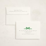 "Wreath With Bow" - Holiday Cards in Greenery by mo kelley - FREE Recipient Addressing