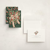 "Ribbon Bouquet" - Holiday Cards in Forest by Jackie Crawford - Assembled