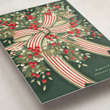 "Ribbon Bouquet" - Holiday Cards in Forest by Jackie Crawford - Detail