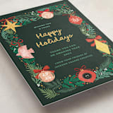 "Ornaments" - Holiday Cards in Pine by Elly - Detail