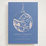 "Painted Ornament" - Holiday Cards in Sapphire by Vera Lim - Front