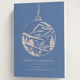 "Painted Ornament" - Holiday Cards in Sapphire by Vera Lim - Folded Card