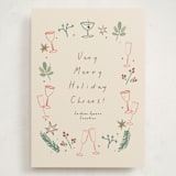 "a Very Merry Holiday Cheers" - Holiday Cards in Champagne by Ani Somi - Front