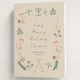 "a Very Merry Holiday Cheers" - Holiday Cards in Champagne by Ani Somi - Folded Card