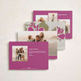 "Holiday Lily" - Holiday Cards in Magenta by Lise Gulassa - Back of Card Options