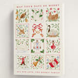 "12 days of Christmas stamps" - Holiday Cards in Cranberry by Sarah Knight - Folded Card