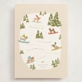 "Snow Dogs" - Holiday Cards in Almond by Vera Lim - Front