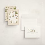 "Snow Dogs" - Holiday Cards in Almond by Vera Lim - Assembled