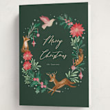 "Woodland Wreath" - Holiday Cards in Forest by Vivian Yiwing - Folded Card