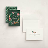 "Woodland Wreath" - Holiday Cards in Forest by Vivian Yiwing - Assembled