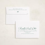 "Scripted Red Bow" - Holiday Cards in Evergreen by Hooray Creative - FREE Recipient Addressing