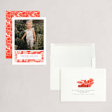 "Berry and Blossom" - Holiday Cards in Candy Cane by Griffinbell Paper Co. - Assembled