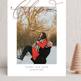 "Love and Cheers" - Holiday Cards in Poinsettia by Angellia Stefanie - Front
