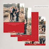 "Love and Cheers" - Holiday Cards in Poinsettia by Angellia Stefanie - Back of Card Options